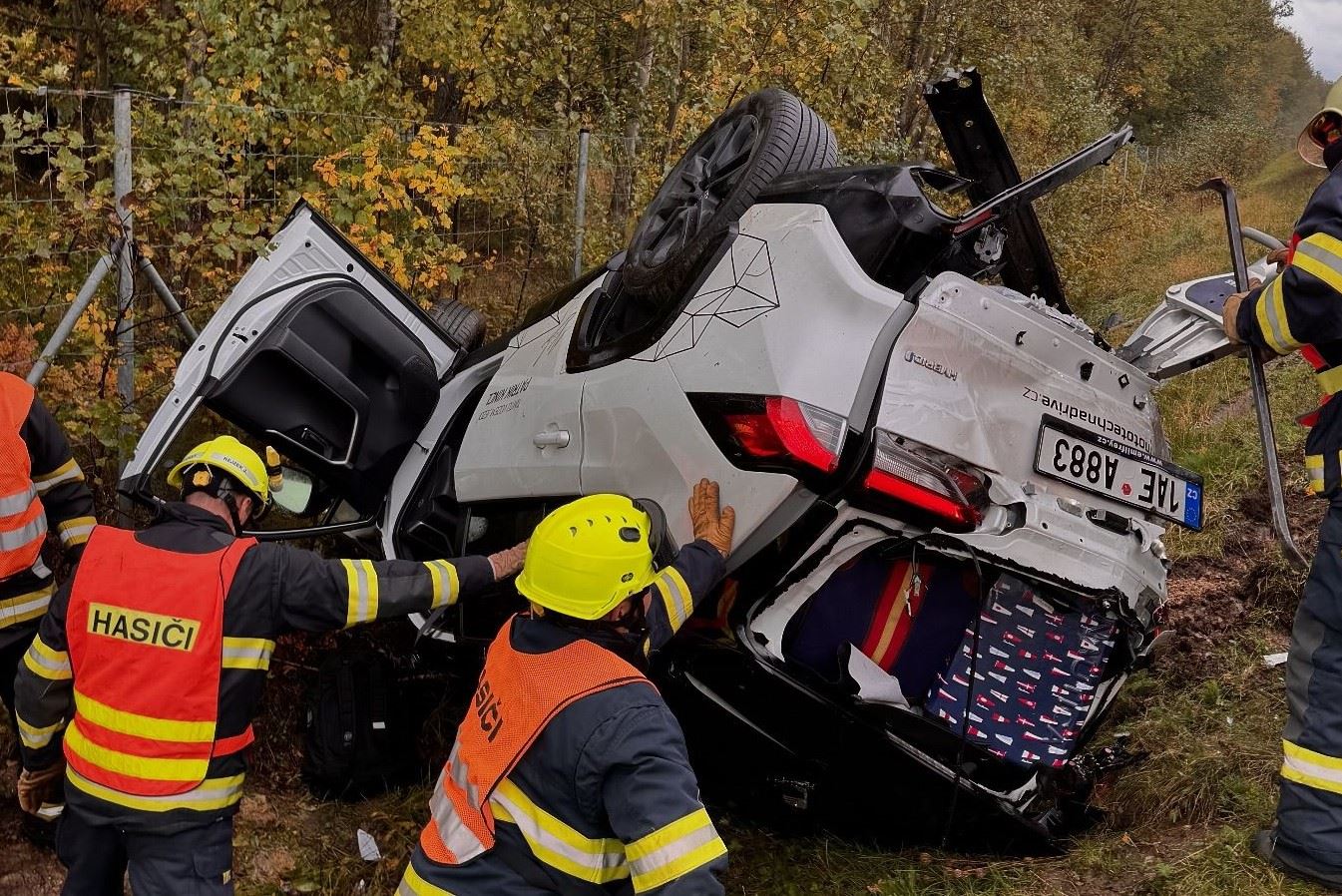 Auto po nehodě.