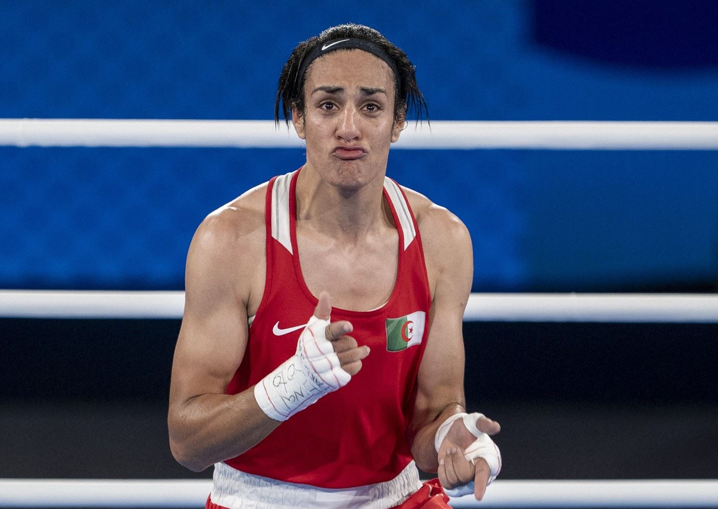 Imane Khelif na olympiádě.